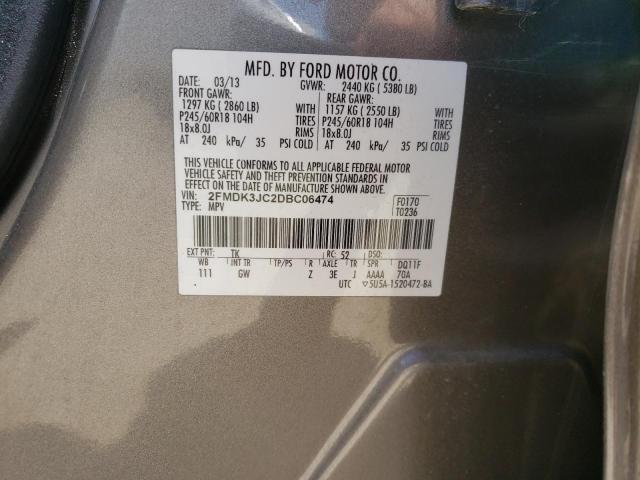 Photo 10 from auction – 2013 FORD EDGE SEL with VIN 2FMDK3JC2DBC06474