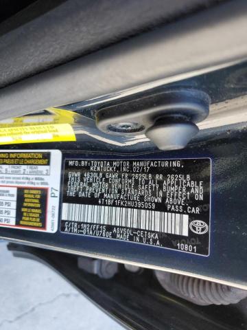 Photo 10 from auction – 2017 TOYOTA CAMRY LE with VIN 4T1BF1FK2HU395059