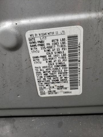 Photo 10 from auction – 2017 NISSAN ROGUE S with VIN JN8AT2MV7HW017453