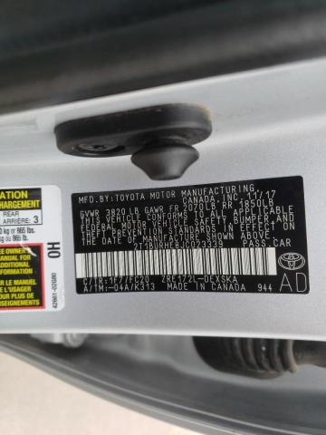 Photo 10 from auction – 2018 TOYOTA COROLLA L with VIN 2T1BURHE8JC023339