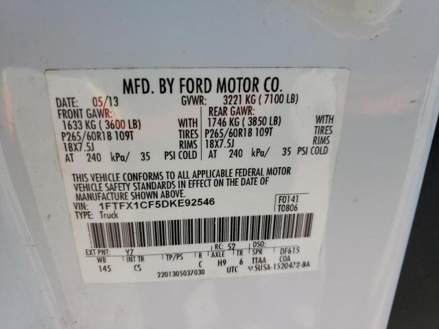 Photo 10 from auction – 2013 FORD F150 SUPER with VIN 1FTFX1CF5DKE92546