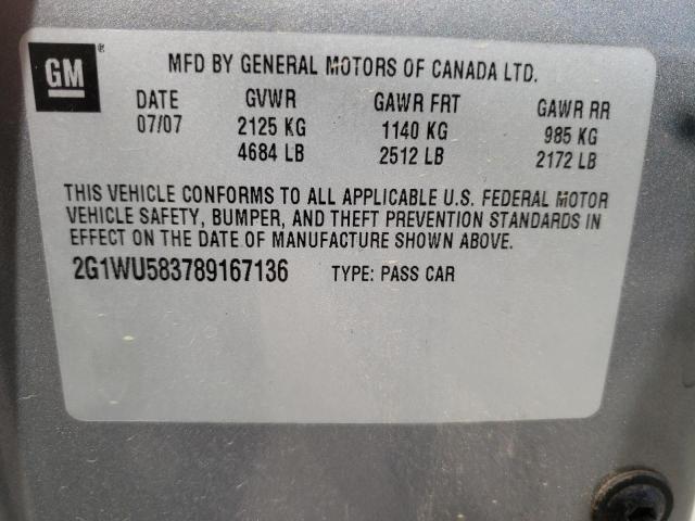 Photo 10 from auction – 2008 CHEVROLET IMPALA LTZ with VIN 2G1WU583789167136