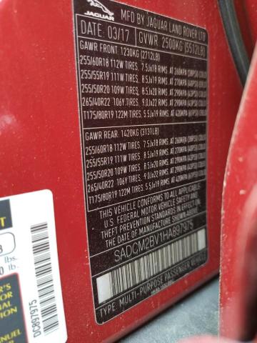 Photo 10 from auction – 2017 JAGUAR F-PACE S with VIN SADCM2BV1HA897975