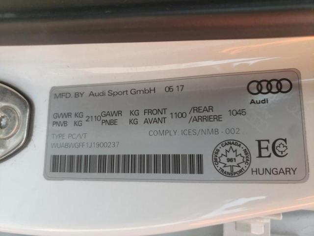 Photo 10 from auction – 2018 AUDI RS3 with VIN WUABWGFF1J1900237