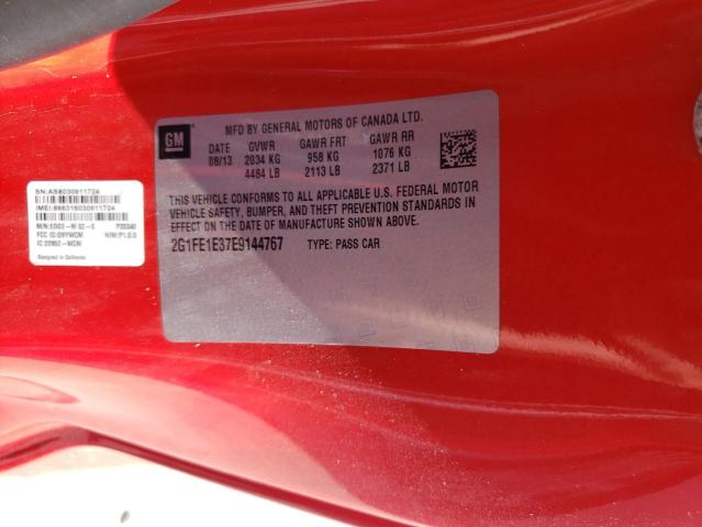 Photo 10 from auction – 2014 CHEVROLET CAMARO LS with VIN 2G1FE1E37E9144767