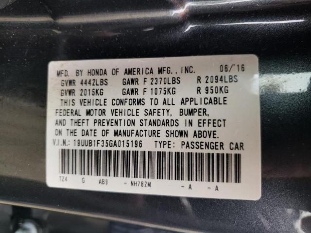 Photo 10 from auction – 2016 ACURA TLX with VIN 19UUB1F35GA015196