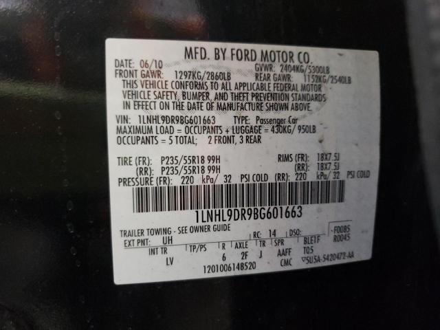 Photo 10 from auction – 2011 LINCOLN MKS with VIN 1LNHL9DR9BG601663