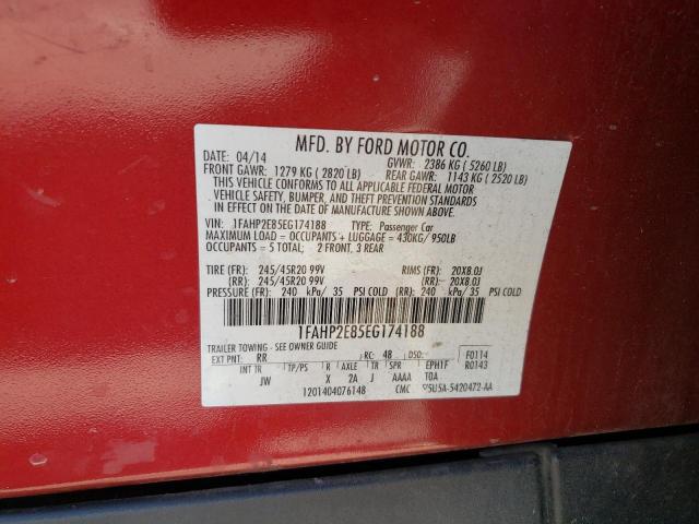 Photo 10 from auction – 2014 FORD TAURUS SEL with VIN 1FAHP2E85EG174188