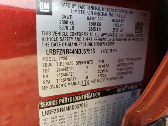 Photo 10 from auction – 2021 BUICK ENVISION E with VIN LRBFZNR44MD057513