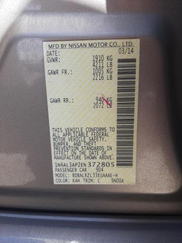 Photo 10 from auction – 2014 NISSAN ALTIMA 2.5 with VIN 1N4AL3AP2EN372805
