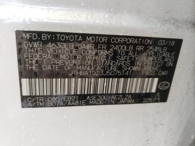 Photo 10 from auction – 2018 LEXUS IS 300 with VIN JTHBA1D23J5075141