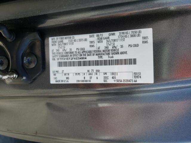 Photo 10 from auction – 2015 FORD F150 SUPER with VIN 1FTFX1EF2FKE54904