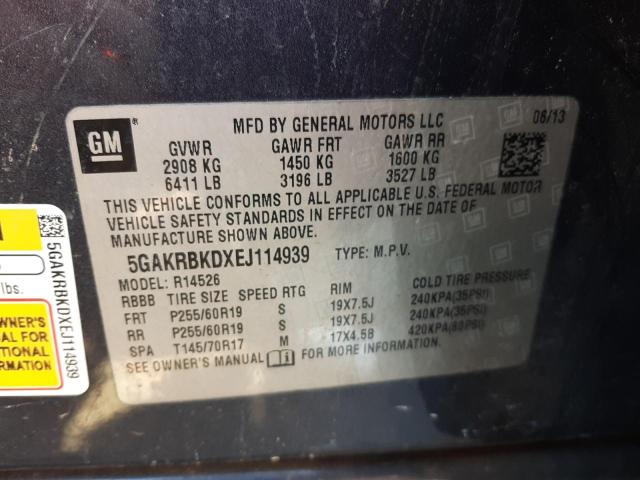 Photo 10 from auction – 2014 BUICK ENCLAVE with VIN 5GAKRBKDXEJ114939