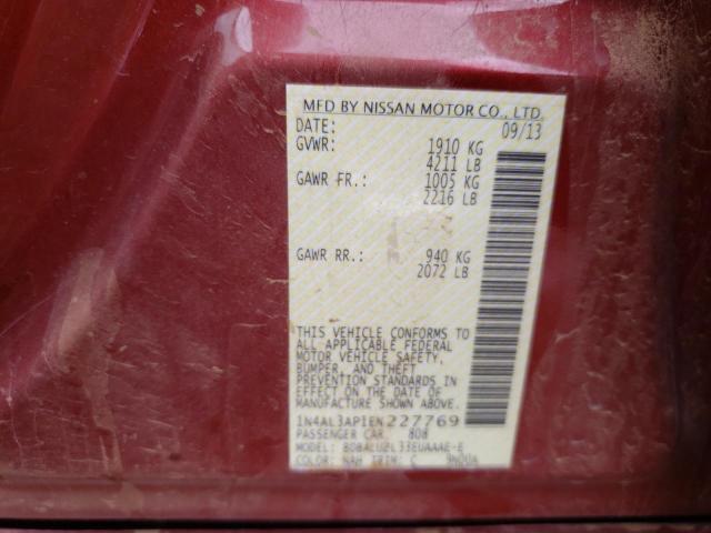 Photo 10 from auction – 2014 NISSAN ALTIMA with VIN 1N4AL3AP1EN227769