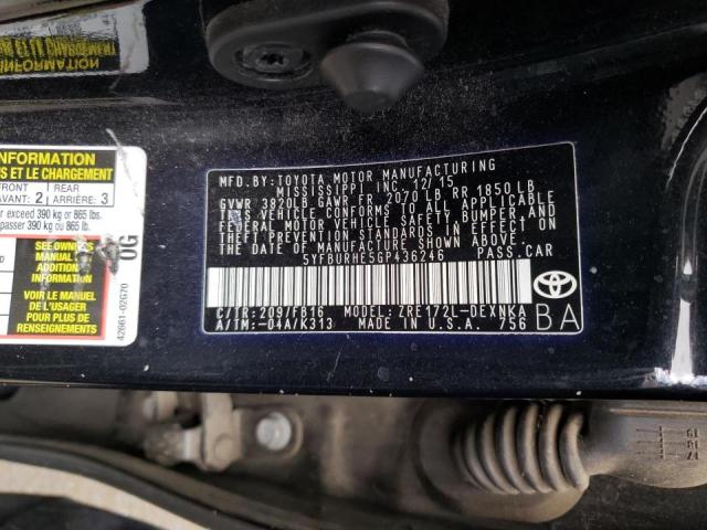 Photo 10 from auction – 2016 TOYOTA COROLLA L with VIN 5YFBURHE5GP436246