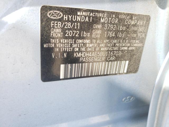 Photo 10 from auction – 2011 HYUNDAI ELANTRA GL with VIN KMHDH4AE5BU116703