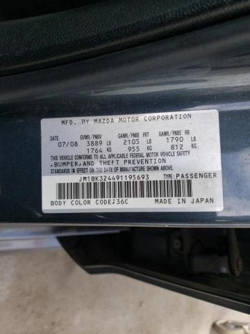 Photo 10 from auction – 2009 MAZDA 3 S with VIN JM1BK324491195693