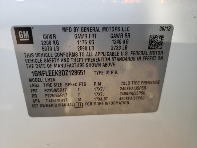 Photo 10 from auction – 2013 CHEVROLET EQUINOX LT with VIN 1GNFLEEK8DZ128651