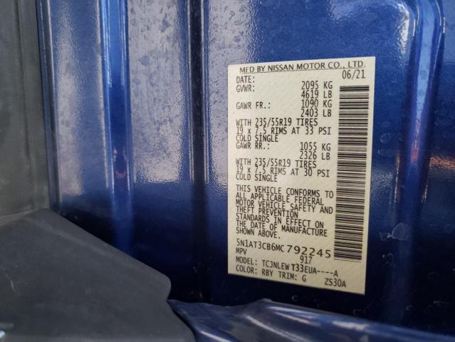 Photo 10 from auction – 2021 NISSAN ROGUE SL with VIN 5N1AT3CB6MC792245