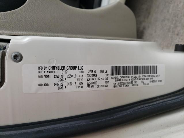 Photo 10 from auction – 2012 CHRYSLER TOWN & COU with VIN 2C4RC1BG6CR326152