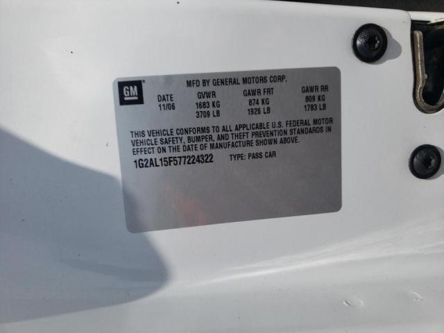Photo 10 from auction – 2007 PONTIAC G5 with VIN 1G2AL15F577224322