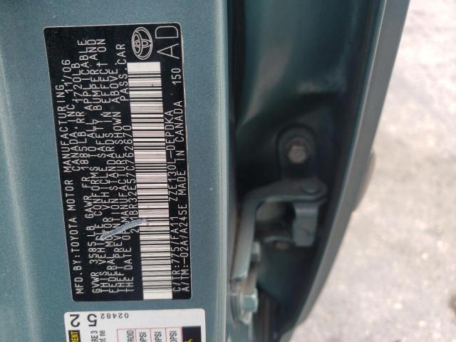 Photo 10 from auction – 2007 TOYOTA COROLLA CE with VIN 2T1BR32E57C762670