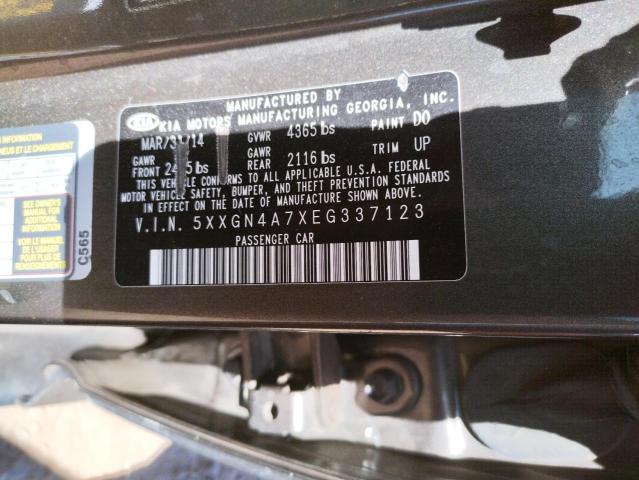 Photo 10 from auction – 2014 KIA OPTIMA EX with VIN 5XXGN4A7XEG337123