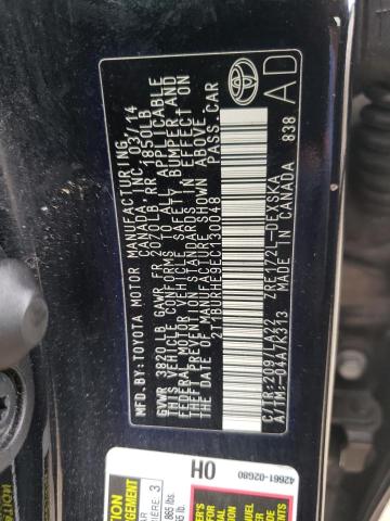 Photo 10 from auction – 2014 TOYOTA COROLLA L with VIN 2T1BURHE9EC130048