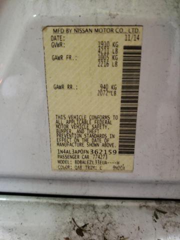Photo 10 from auction – 2015 NISSAN ALTIMA 2.5 with VIN 1N4AL3AP0FN362159