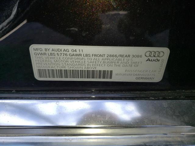 Photo 10 from auction – 2011 AUDI A8 QUATTRO with VIN WAUAVAFD6BN023775