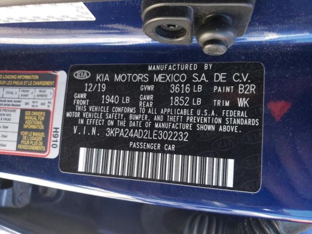 Photo 10 from auction – 2020 KIA RIO LX with VIN 3KPA24AD2LE302232