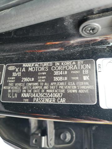 Zdjęcie 10 z aukcji – 2012 KIA FORTE EX z VIN KNAFU4A26C5540687