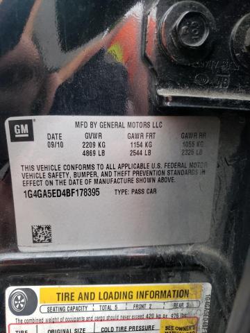 Photo 10 from auction – 2011 BUICK LACROSSE C with VIN 1G4GA5ED4BF178395