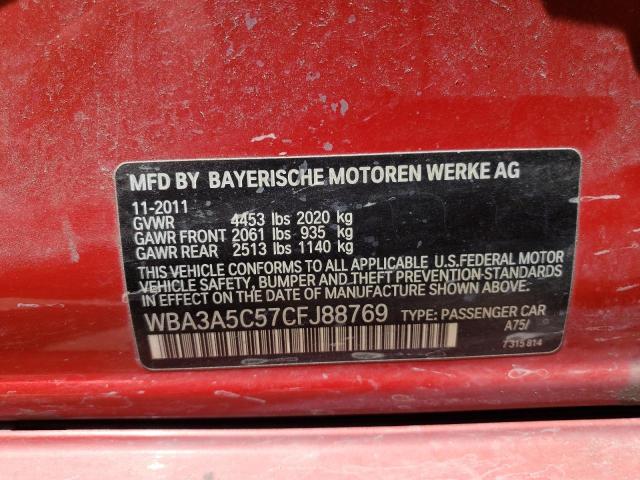 Photo 10 from auction – 2012 BMW 328 I with VIN WBA3A5C57CFJ88769