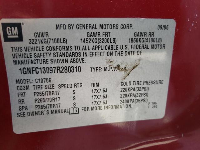 Photo 10 from auction – 2007 CHEVROLET TAHOE C150 with VIN 1GNFC13097R280310