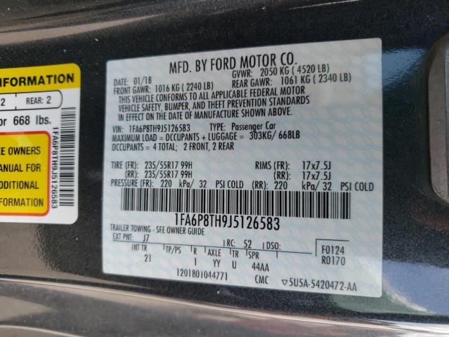 Photo 10 from auction – 2018 FORD MUSTANG with VIN 1FA6P8TH9J5126583