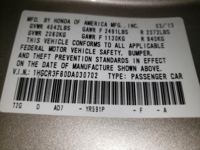 Photo 10 from auction – 2013 HONDA ACCORD EXL with VIN 1HGCR3F80DA030702