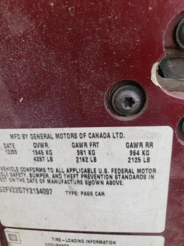 Photo 10 from auction – 2000 PONTIAC FIREBIRD F with VIN 2G2FV22G7Y2134097