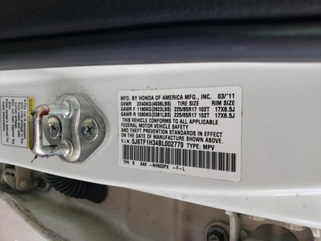 Photo 10 from auction – 2011 HONDA ACCORD CRO with VIN 5J6TF1H34BL002779