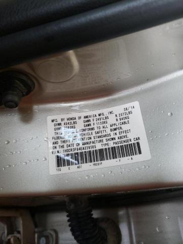 Photo 10 from auction – 2014 HONDA ACCORD EXL with VIN 1HGCR3F84EA039565