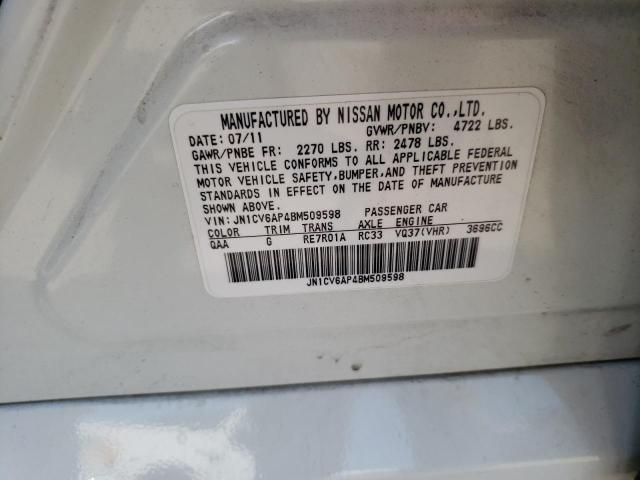 Photo 10 from auction – 2011 INFINITI G37 BASE with VIN JN1CV6AP4BM509598