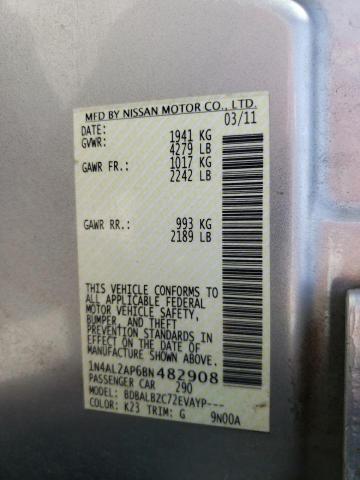 Photo 10 from auction – 2011 NISSAN ALTIMA BAS with VIN 1N4AL2AP6BN482908