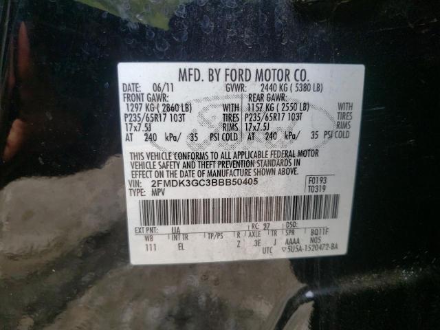 Photo 10 from auction – 2011 FORD EDGE SE with VIN 2FMDK3GC3BBB50405