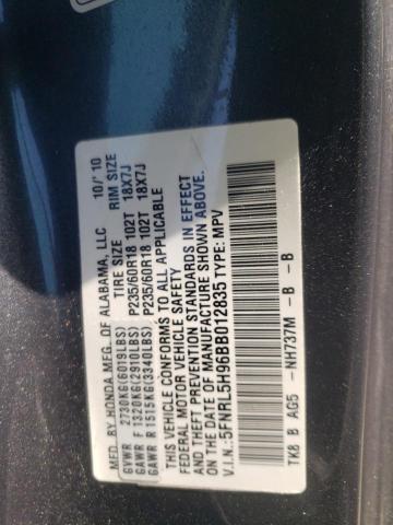 Photo 10 from auction – 2011 HONDA ODYSSEY TO with VIN 5FNRL5H96BB012835