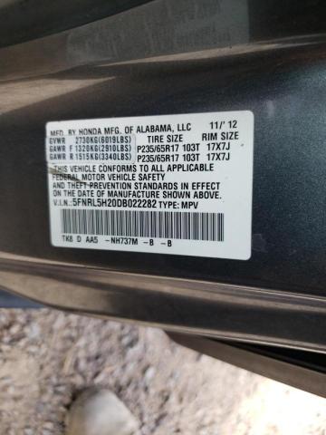 Photo 10 from auction – 2013 HONDA ODYSSEY LX with VIN 5FNRL5H20DB022282