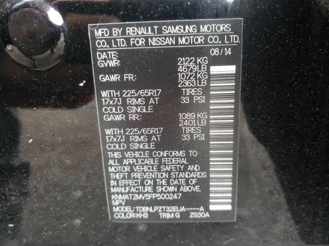 Photo 10 from auction – 2015 NISSAN ROGUE S with VIN KNMAT2MV5FP500247