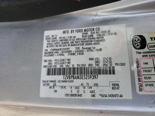 Photo 10 from auction – 2014 FORD MUSTANG with VIN 1ZVBP8AM3E5259397
