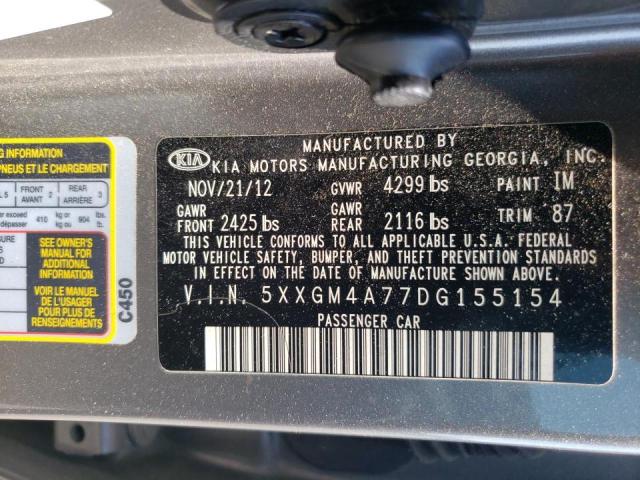 Photo 10 from auction – 2013 KIA OPTIMA LX with VIN 5XXGM4A77DG155154