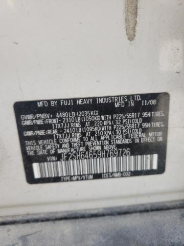 Photo 10 from auction – 2009 SUBARU FORESTER 2 with VIN JF2SH64659H769726
