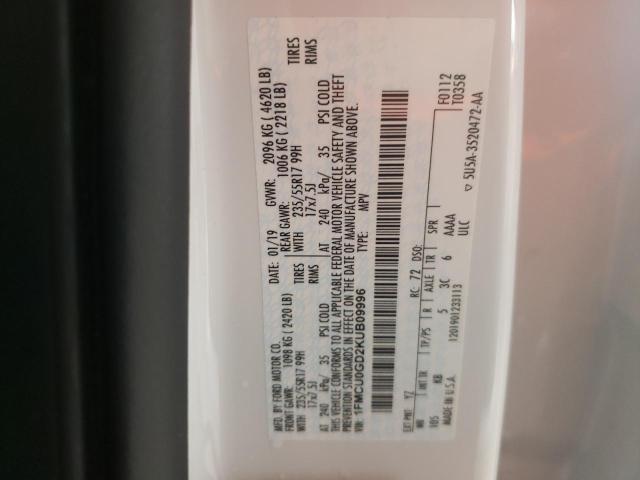 Photo 10 from auction – 2019 FORD ESCAPE SE with VIN 1FMCU0GD2KUB09996